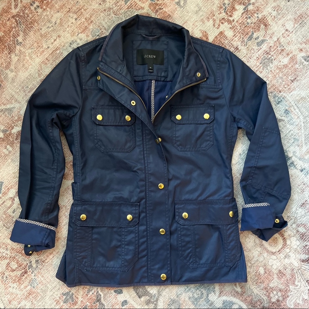 J Crew navy blue downtown field jacket